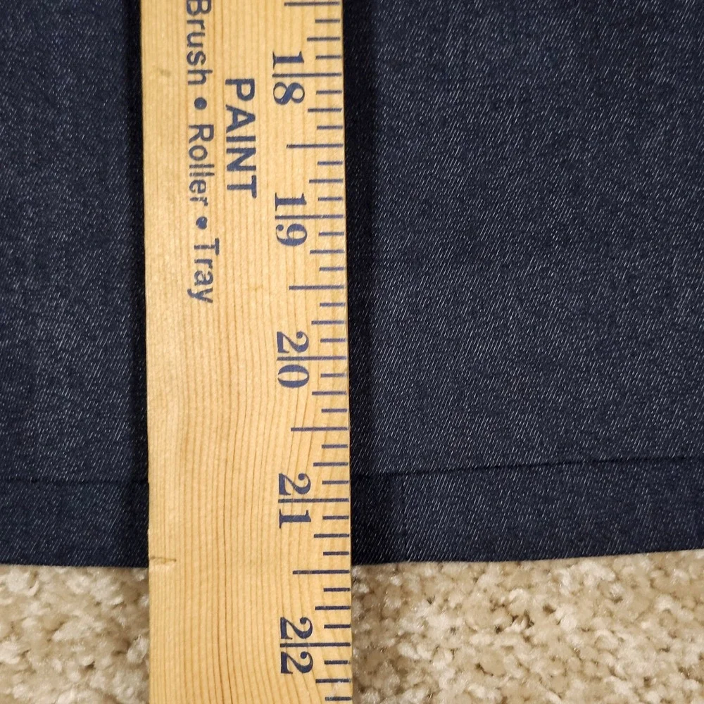 Ann Taylor Denim Pencil Skirt Women's Sz‎ 8 Dark Blue Stretch Pockets Beltloops